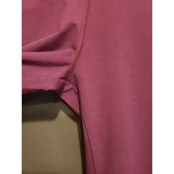 Fishers Finery Size L Tall Organic Cotton Blend Leggings Red Yoga Straight Leg - Picture 5 of 9